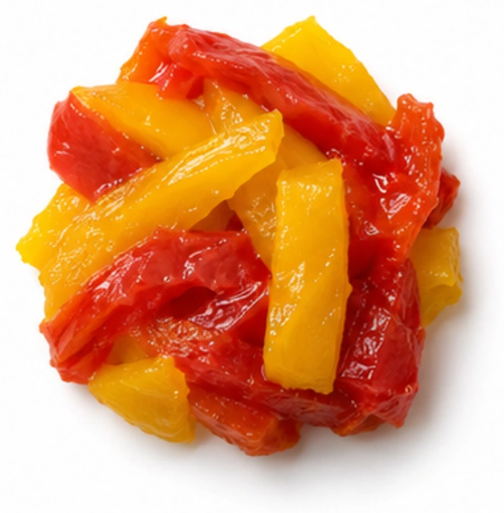 Paprika vor weißem Hintergrund.