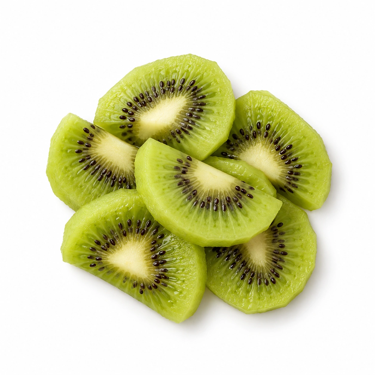 Kiwi vor weißem Hintergrund.